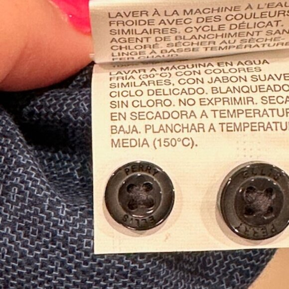 NWT!  Men's Dress Shirt Perry Ellis button down Blue Size XL - Picture 7 of 9